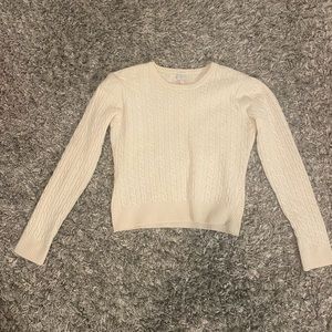 White (braided pattern) sweater size xs